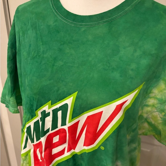 Unisex Mtn. Dew green tie-dye classic tee size XL - Picture 10 of 11